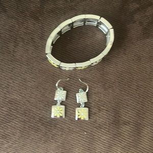 Lia Sophia earrings and matching bracelet